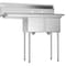 Koolmore 2 Compartment Stainless Steel NSF Commercial Kitchen Prep & Utility Sink with  Drainboard SB121610-16L3 - alternate 2